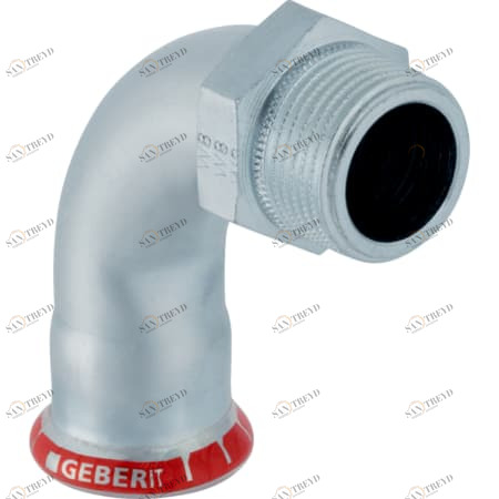 GEBERIT 20505 Переходной отвод Geberit Mapress из углеродистой стали 90°, с наружной резьбой 