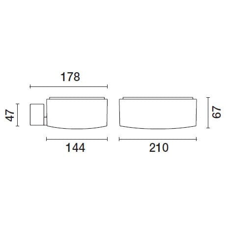 Литье под давлением алюминиевый светодиодный настенный светильник iGuzzini Оптический линейный вид ARCH-00010686 - Вид №2