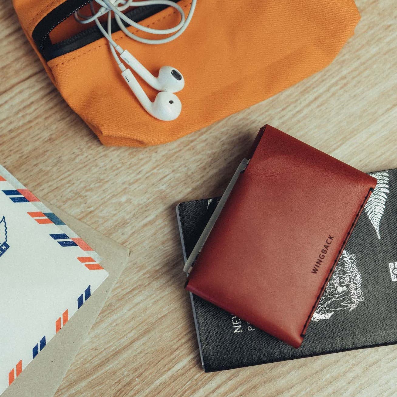 W102COGN Карточный кошелек - Коньяк Wingback  - Вид №3
