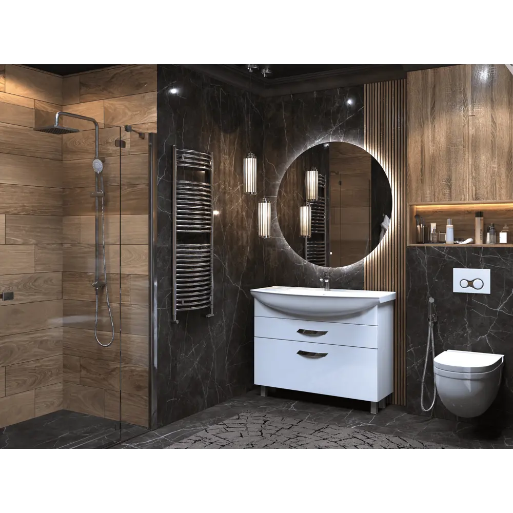 Тумба под раковину Vigo Moss 105 см, цвет белый STLM-2167968 - Вид №7