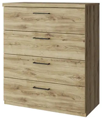 91733256 Комод Anrex Doorset 4S 4 ящика 80.20x41x94.60 ЛДСП цвет дуб наварра STLM-1082751