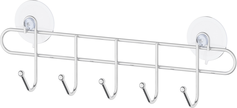 GHI 102 Планка с 5-ю крючками для крепления на вакуумных присосках 31,5 cm SORCOSA Deco