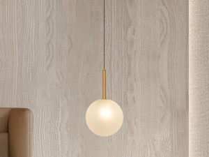 Подвесной светильник из железа и стекла