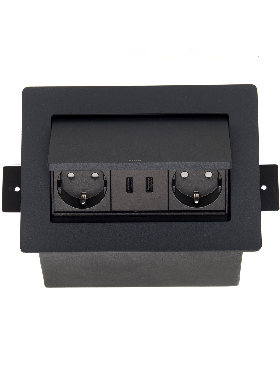 Блок электрических розеток Shift 12101 Anthracite NAVAKO  - Вид №2