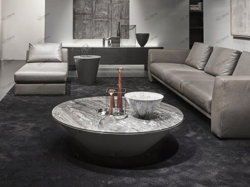 ACERBIS Круглый журнальный столик из baydur® и камня sun-id-1417371