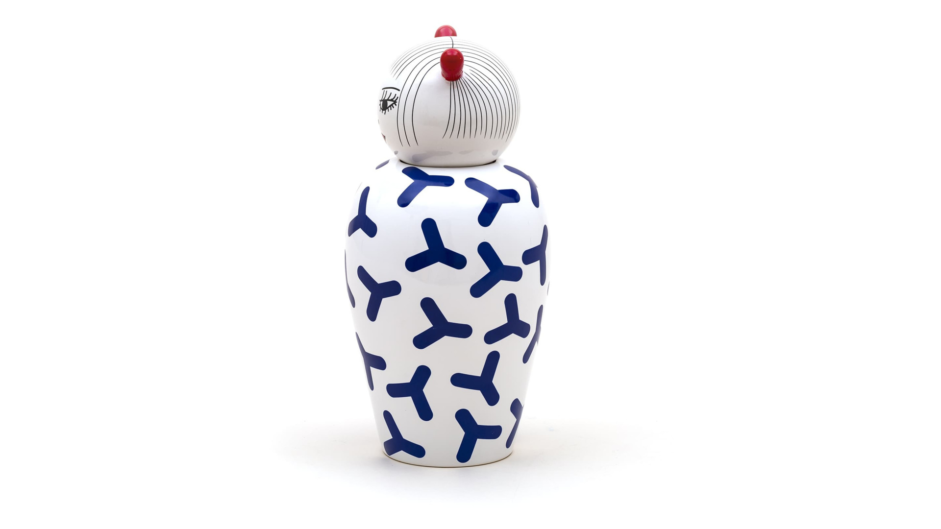 10647360 Seletti Ваза с крышкой Seletti "Кимоно.Зои" 15,5см Фарфор  - Вид №4