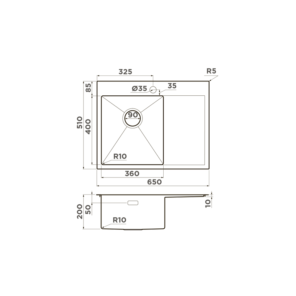 Кухонная мойка Akisame 65 IN-R OMOIKIRI 4973059 - Вид №3