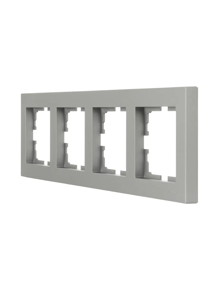 VESNA Рамка 4-ая горизонтальная без вст платина LEZARD 742-3500-149 - Вид №2