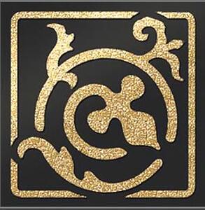 Декор Брест черный-шампань 60х60