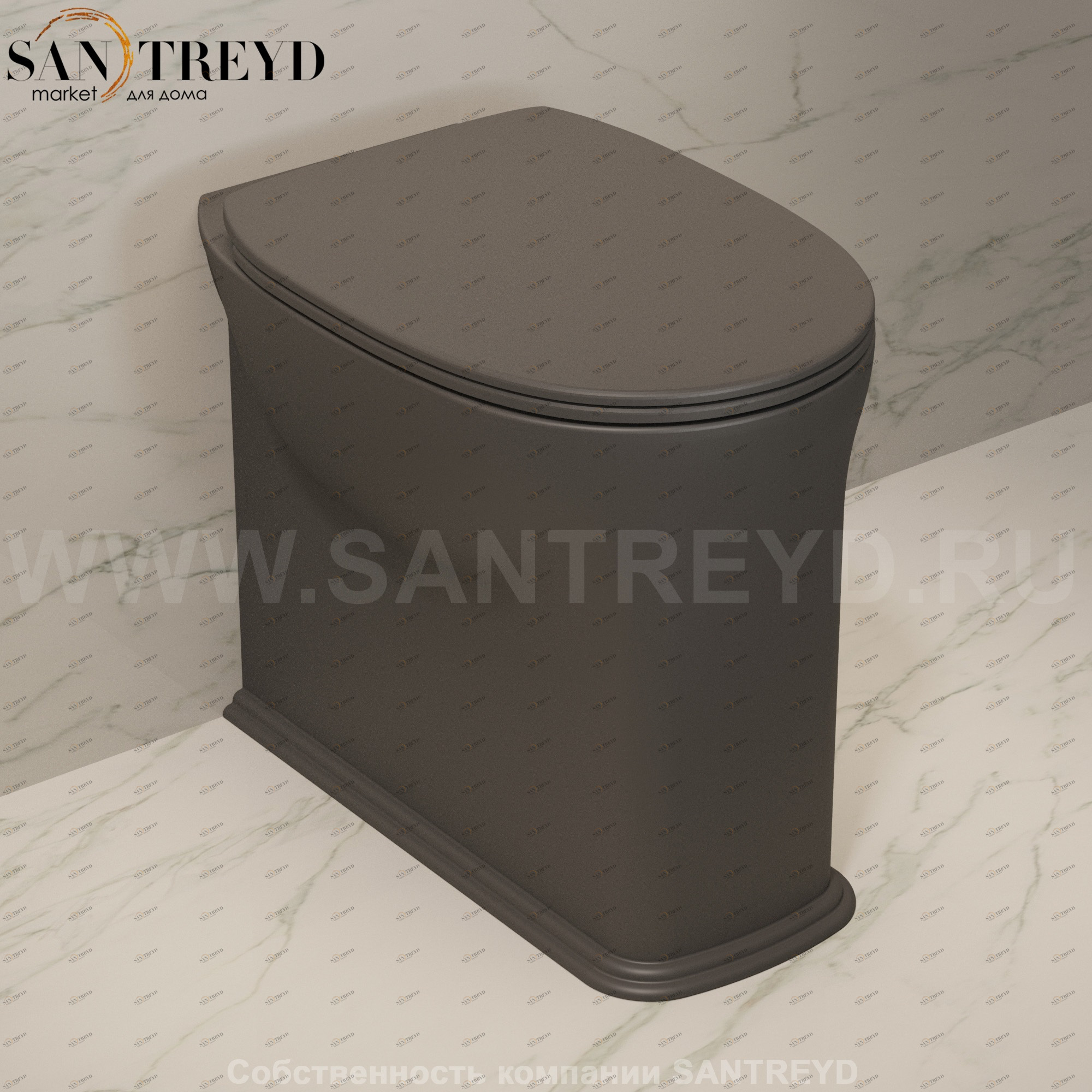 MA117RG7006 Приставной унитаз напольный Черный Ceramica Flaminia Madre Италия