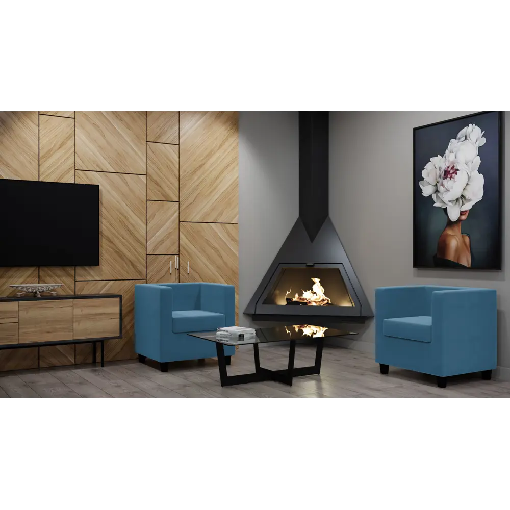 Кресло полиэстер Seasons Корса 73x65x73 см цвет голубой STLM-2182155 - Вид №3