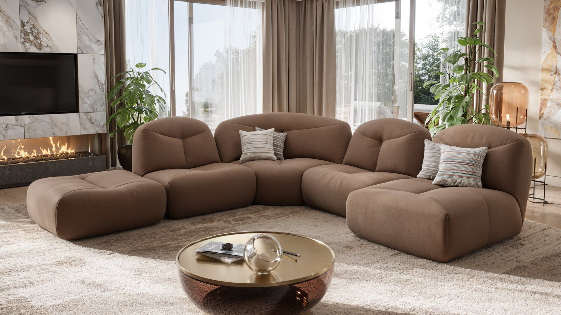 Угловой диван из ткани Sofanella Molise ARCH-00095235 - Вид №4