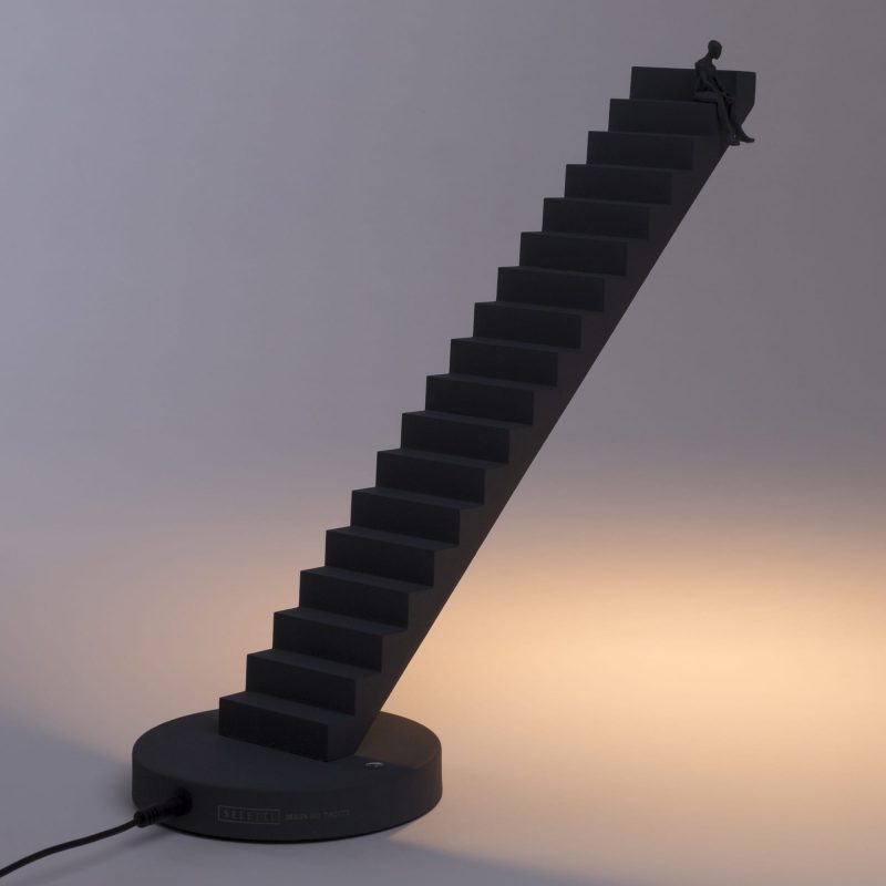 Настольная лампа черная с диммером 37х42 см Verso antracite 01490 ANT SELETTI НЕОБЫЧНЫЕ 00-3882465 Коричневый;черный  - Вид №3