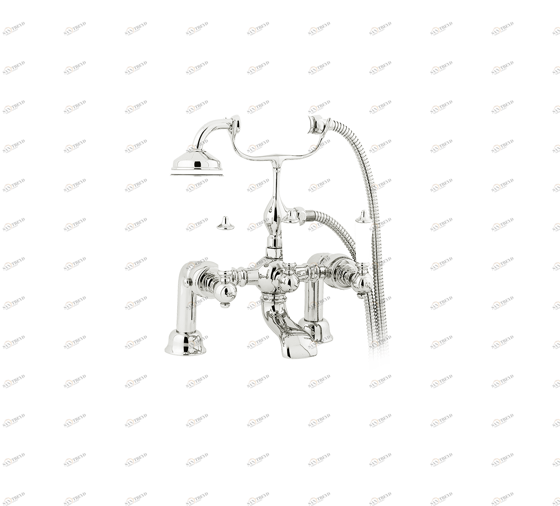 Gentry Home Смеситель для раковины мостик на 2 отверстия 200мм Berkeley Nickel sun-id-1075257