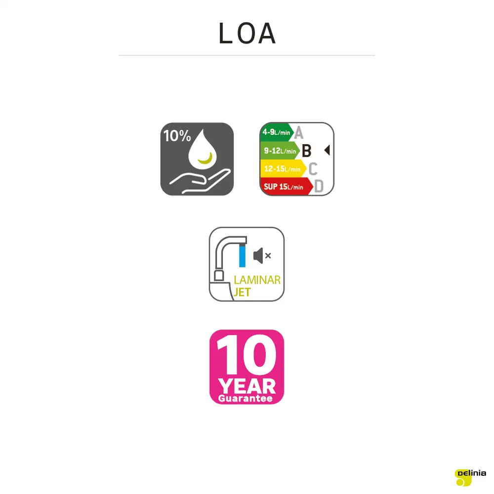 Смеситель кухонный Delinia Loa общая высота 38.6 см цвет никель матовый STLM-2067561 - Вид №9