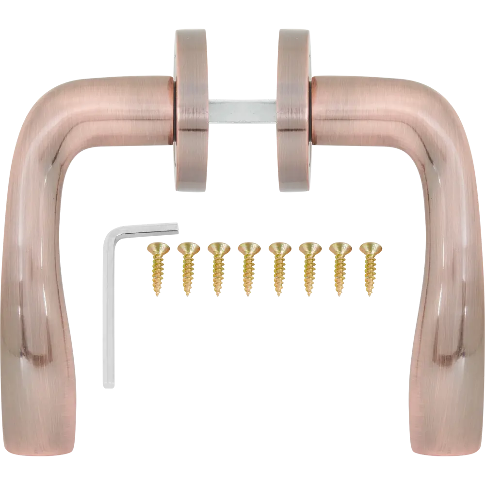 Дверные ручки 155 D, комплект, цвет медь Santreyd STLM-2132600 - Вид №1