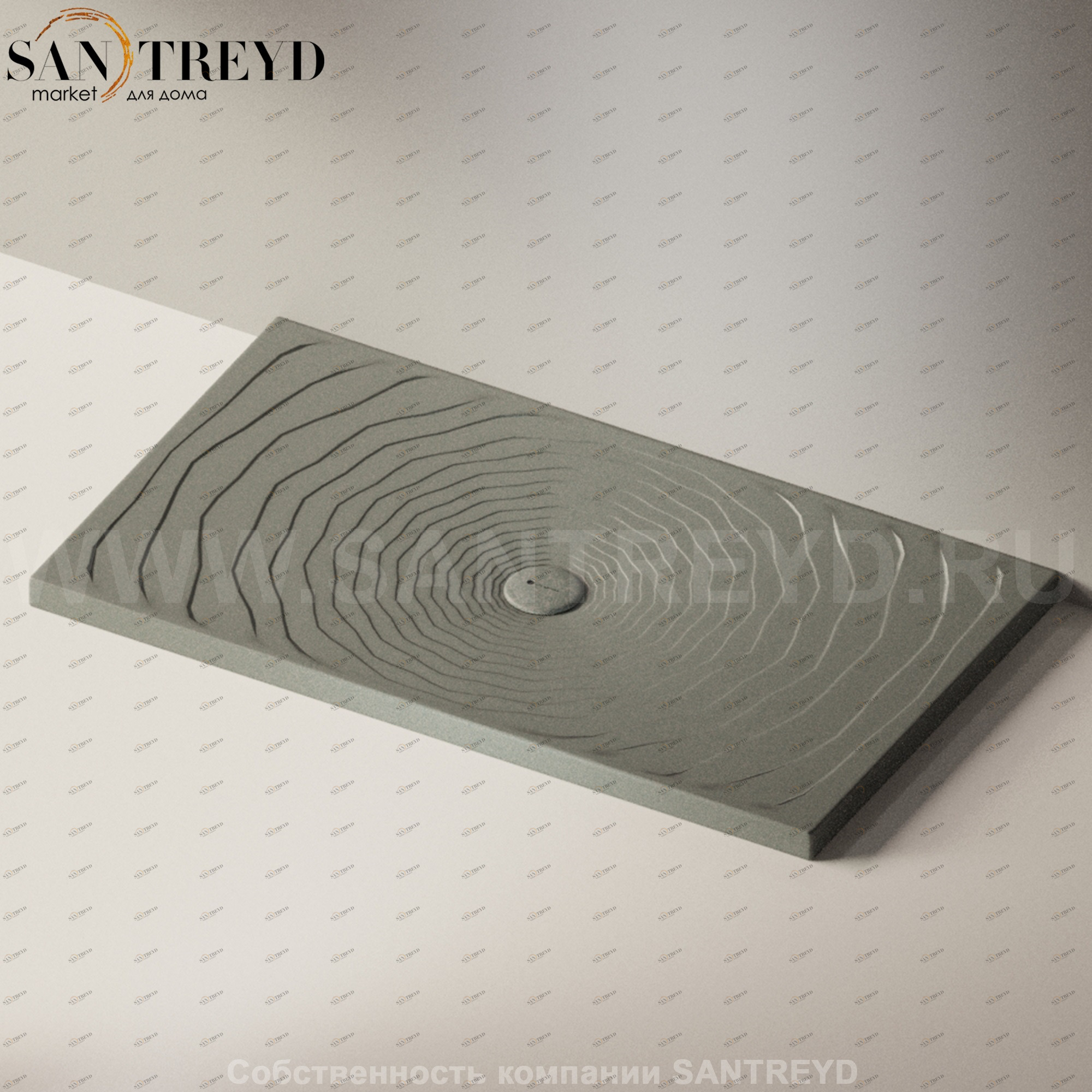 Flaminia WATER DROP Душевой поддон 140 см серый DR140.7037 Ceramica Flaminia DR1407037