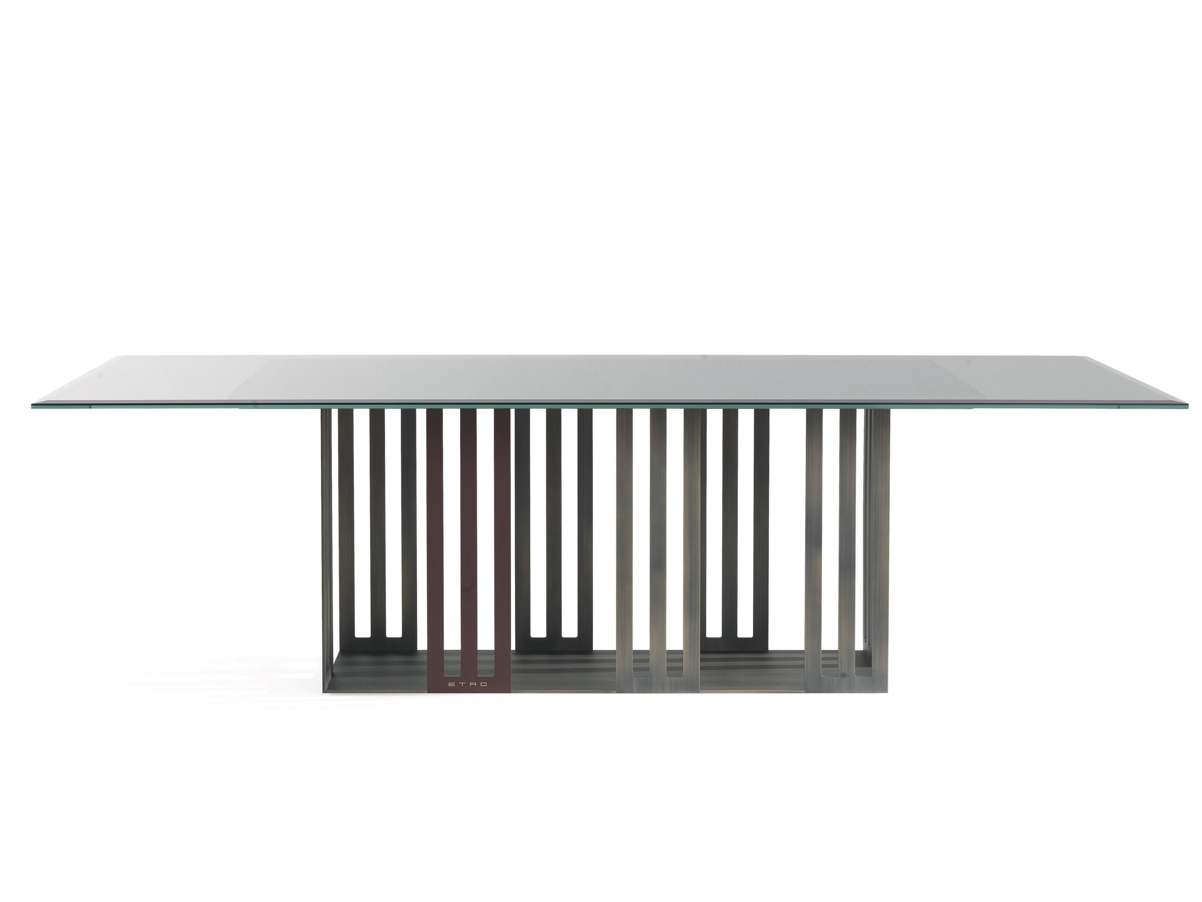 Прямоугольный стол для гостиной из металла и стекла ETRO Home Interiors Klee ARCH-00010983