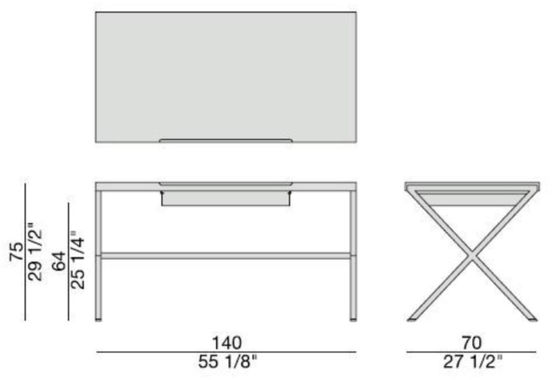 Porada Прямоугольный стол из орехового дерева Iron sun-id-1387729 - Вид №2