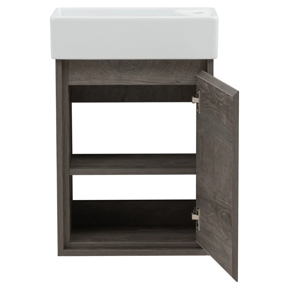 Тумба под раковину KONSENSA Мокка 2.0 подвесная 45 см цвет серый дуб STLM-2026066 - Вид №4