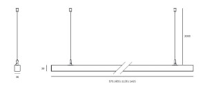 Алюминиевый светодиодный подвесной светильник