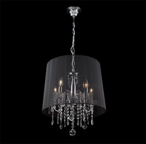 Подвесная люстра Eurosvet 2045/5 хром/черный EUROSVET ДИЗАЙНЕРСКИЕ 184731 Черный