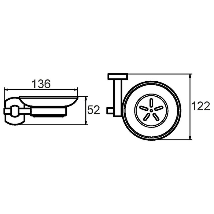 NEVSMG0M42 Milardo Neva Мыльница настенная Neva Россия  - Вид №1