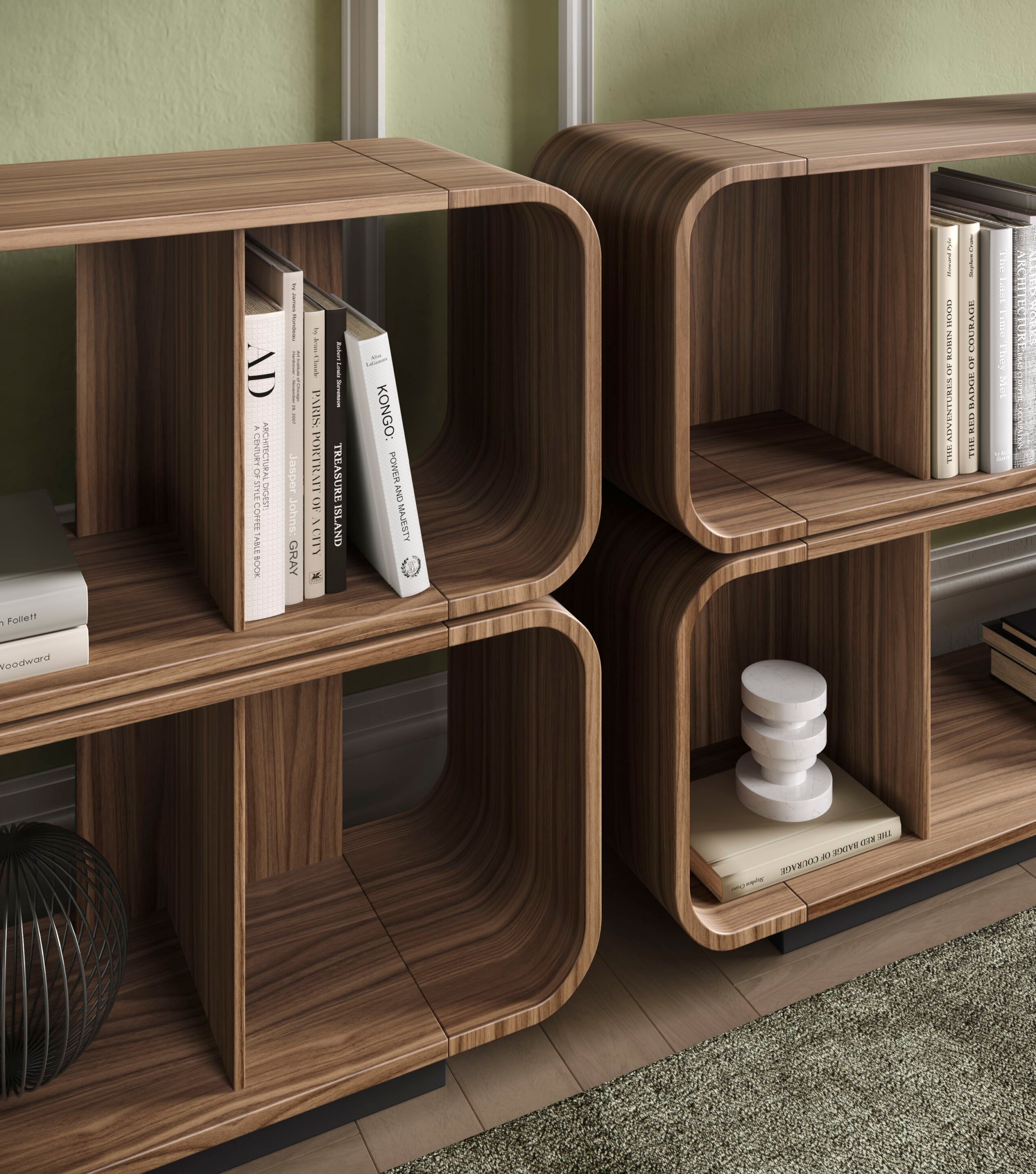 Двухсторонний деревянный шкаф с откидными дверями Barba design Round Up ARCH-00091526 - Вид №1