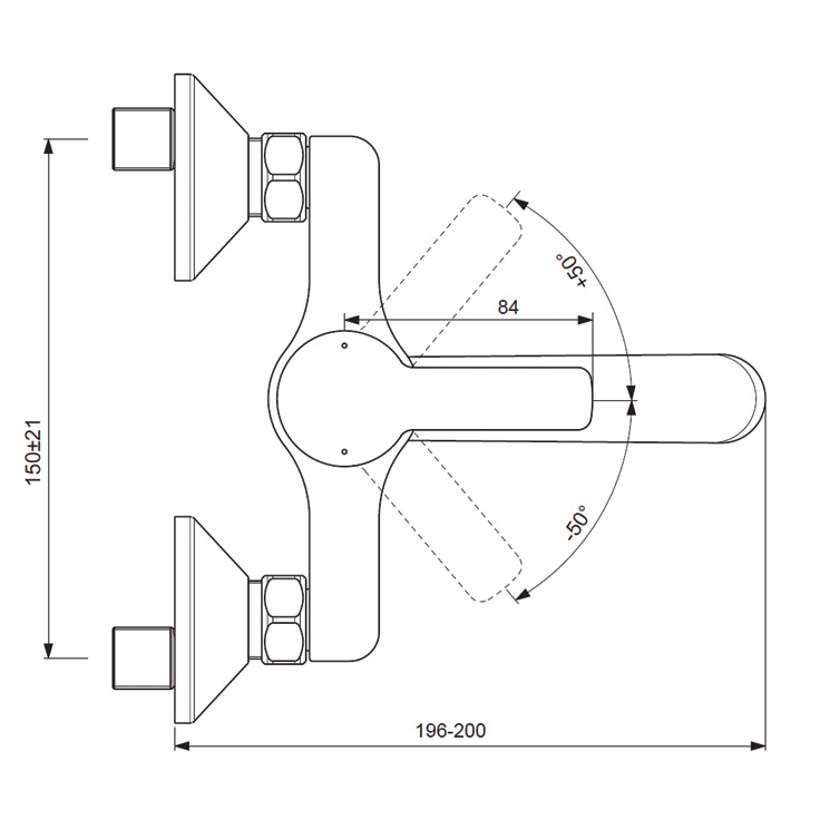 BA250AA Смеситель для умывальника VIDIMA UNO - Вид №2