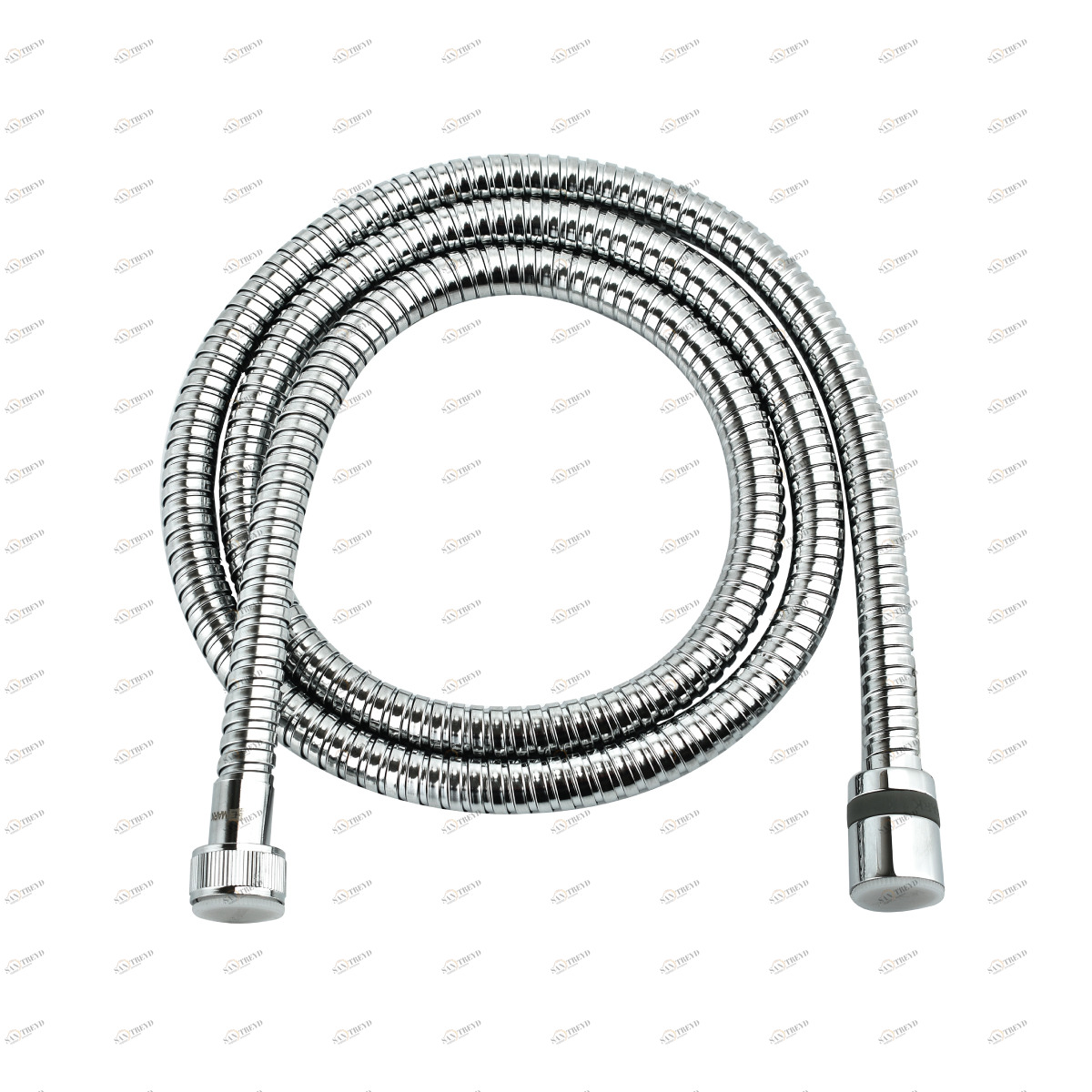 LE8030S Душевой шланг двухзагибный 1,5 м, сталь хромированная, пакет с подвесом LEMARK 