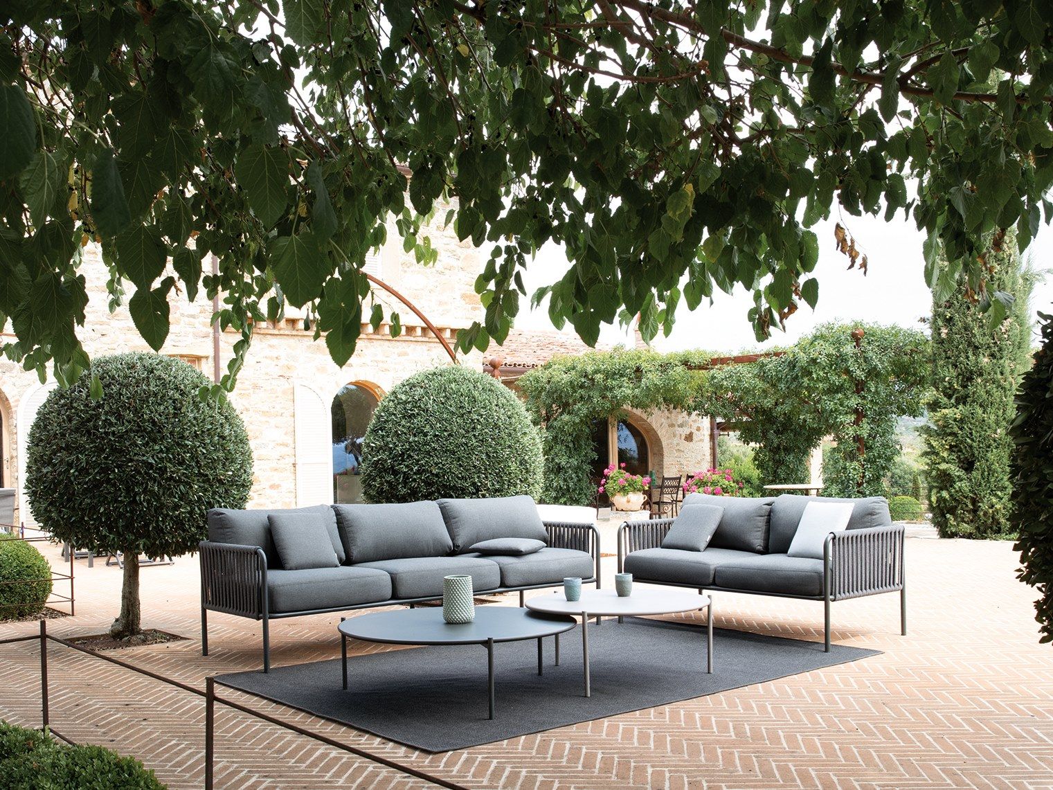 2-местный тканевый садовый диван Vermobil KEY WEST ARCH-00109015 - Вид №1