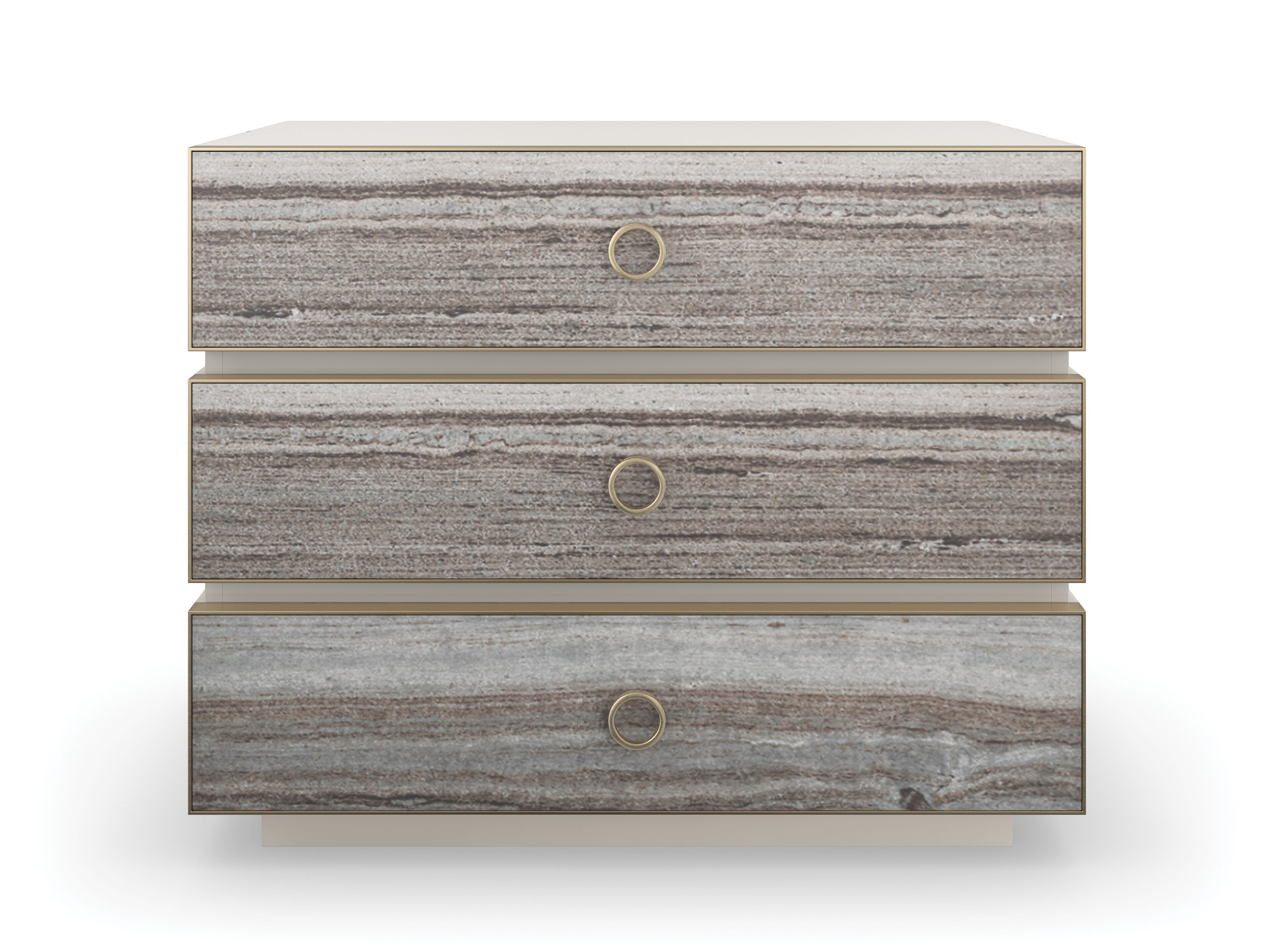 Прямоугольная тумбочка из песчаника с ящиками Caracole Bedrock ARCH-00074558