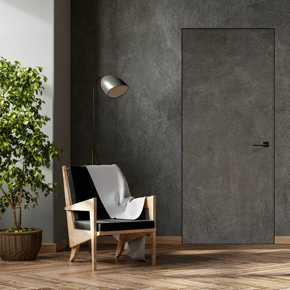 Дверь межкомнатная глухая Invisible 60x220 см цвет белый с замком обратное открытие правая 89433698 STLM-2025174 VELLDORIS  - Вид №6