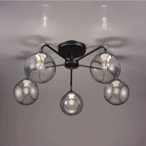 Люстра потолочная Эйр РС21386 5 ламп 15 м² цвет черный