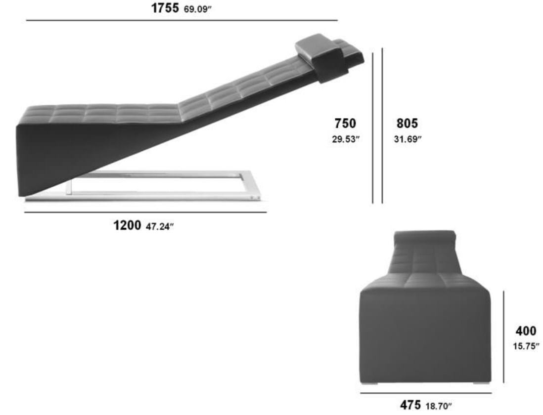 Кожаный мягкий шезлонг SITIA Sigmund ARCH-00006643 - Вид №7