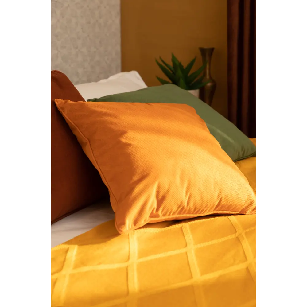 Подушка Грид 45x45 см бронзовая LINEN WAY STLM-2022527 - Вид №4