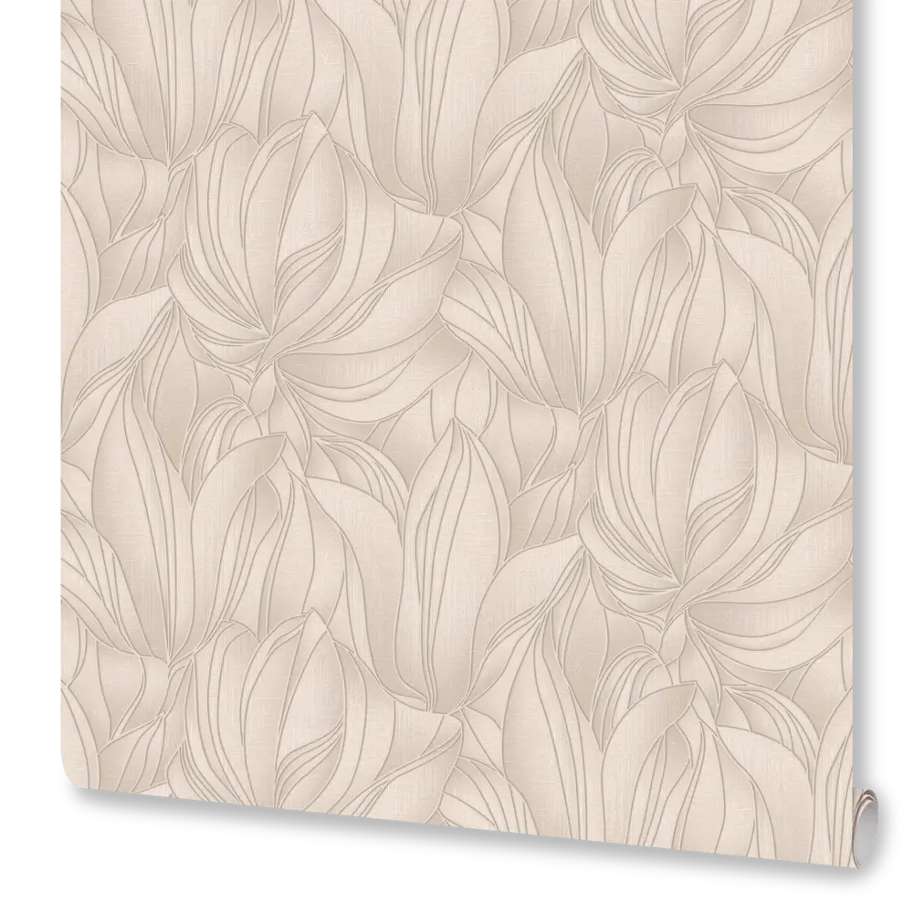 Обои флизелиновые Euro Decor Tulipe бежевые 1.06 м ED7119-01 88477326 STLM-2007586