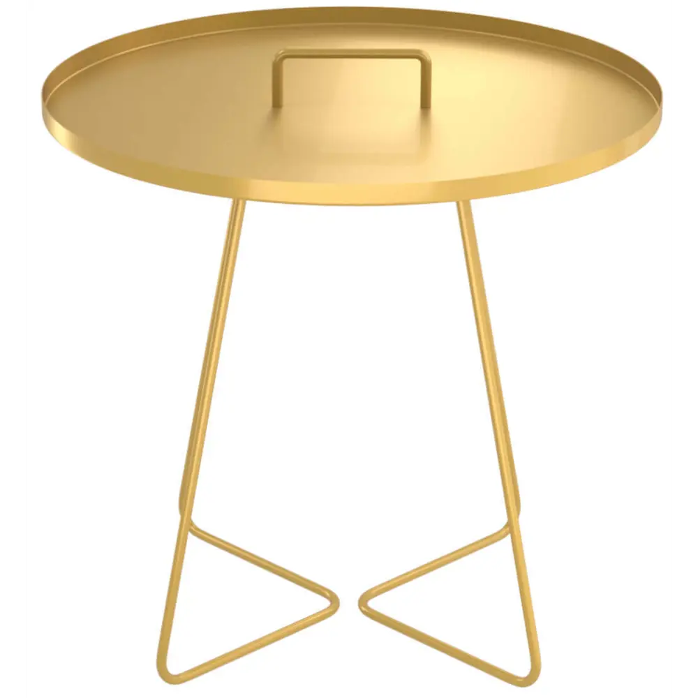 Кофейный столик круглый 45x45 см золотой Sheffilton STLM-2033805 - Вид №2