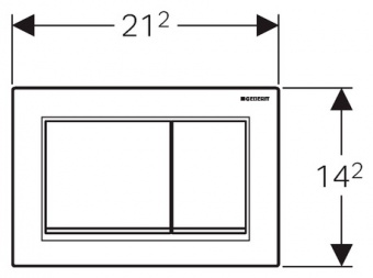 115.080.KJ.1 смывная клавиша OMEGA30 (бел, хром глянц) Santreyd  - Вид №1