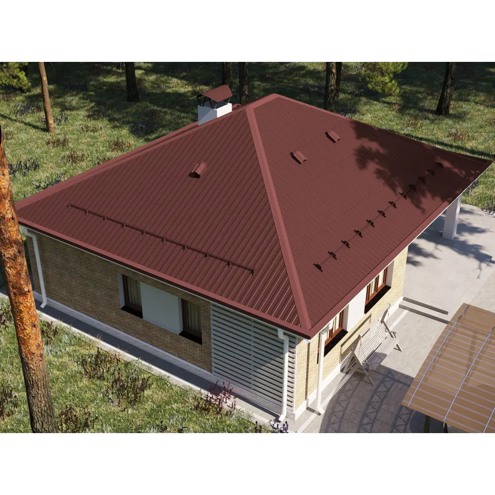 Карнизная планка Santreyd RAL 3005 для защиты кровли и водостока 83963970 STLM-0045488 - Вид №2
