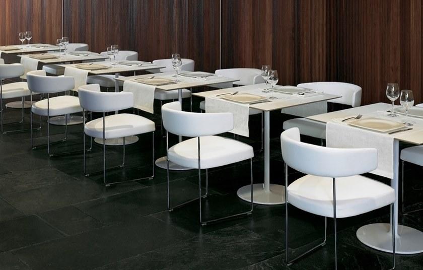 Andreu World Мягкое кресло-санки из ткани с открытой спинкой Tauro So4200 - Вид №4