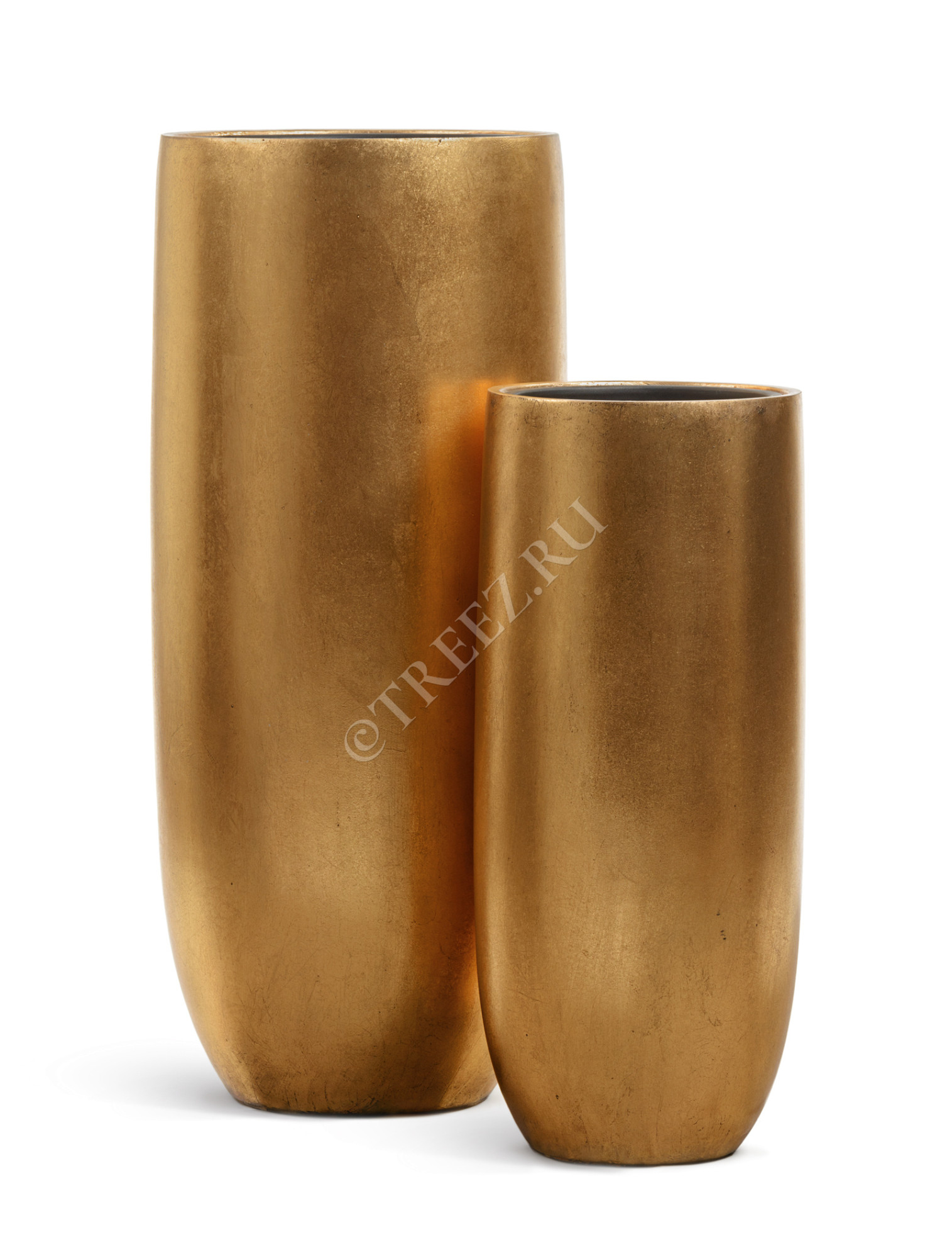 41.3317-04-014-GLD-72 Кашпо  Effectory - серия Metal - Высокий округлый конус - Сусальное золото Цветочная коллекция 