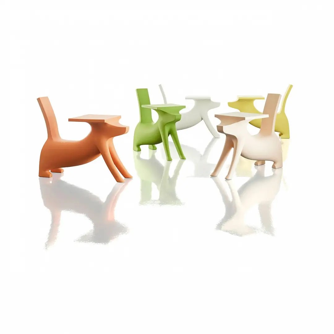 Magis Le Chien Savant MT830 GI Детский стул / детский стол из полиэтилена. Цвет: Желтый 1569 C  - Вид №2