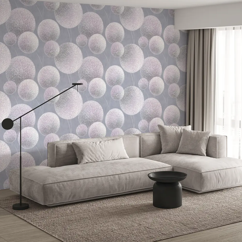 Обои флизелиновые Wall Decor Элис фиолетовые 1.06 м 75240-65 STLM-2011024 - Вид №4