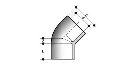 SANIT 73409636280 Угол 45 °, PVC-U  - Вид №1