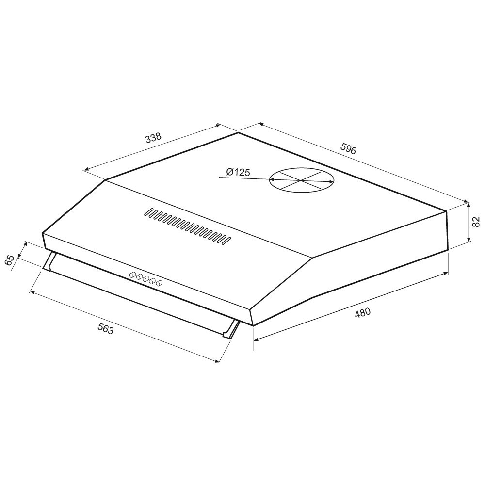 9940305 Вытяжка подвесная KRONA EMMA 600 PB серебристый/прозрачный STDN-0126282 - Вид №9