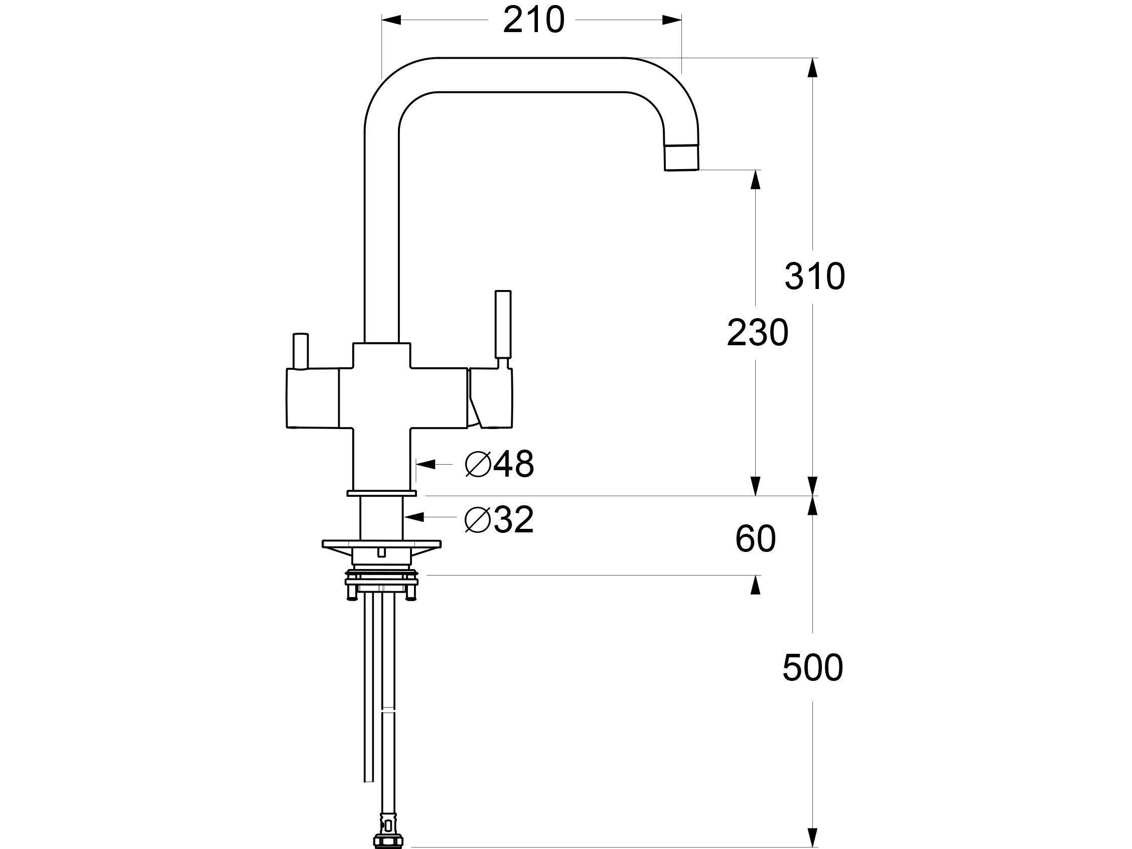 Однорычажный смеситель для кухни с поворотным изливом GUGLIELMI RUBINETTERIE чистый ARCH-00100405 - Вид №6