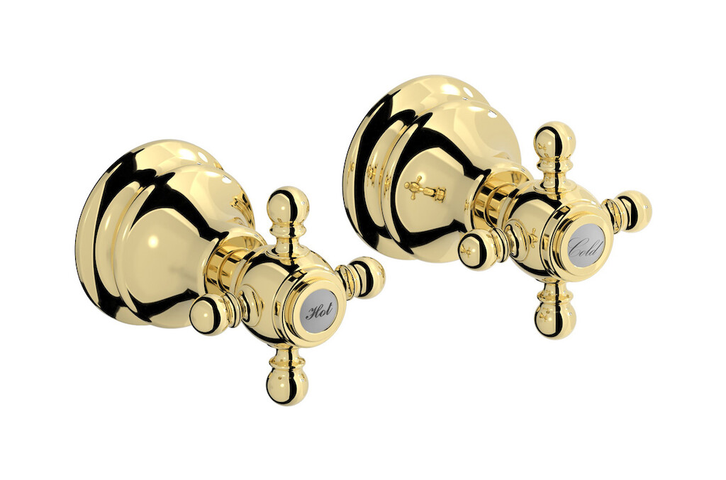 Встроенный смеситель для душа на 2 отверстия на 1 потребителя. WE ARE IB hr400ii Pale Gold Hermes