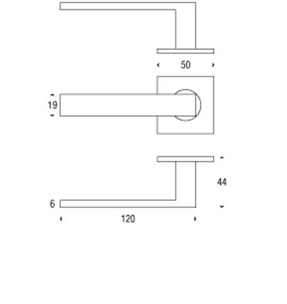 FROST Ручка рычажная KUBE 1004 » матовая. Нержавеющая сталь Матовый A1004BS  - Вид №2