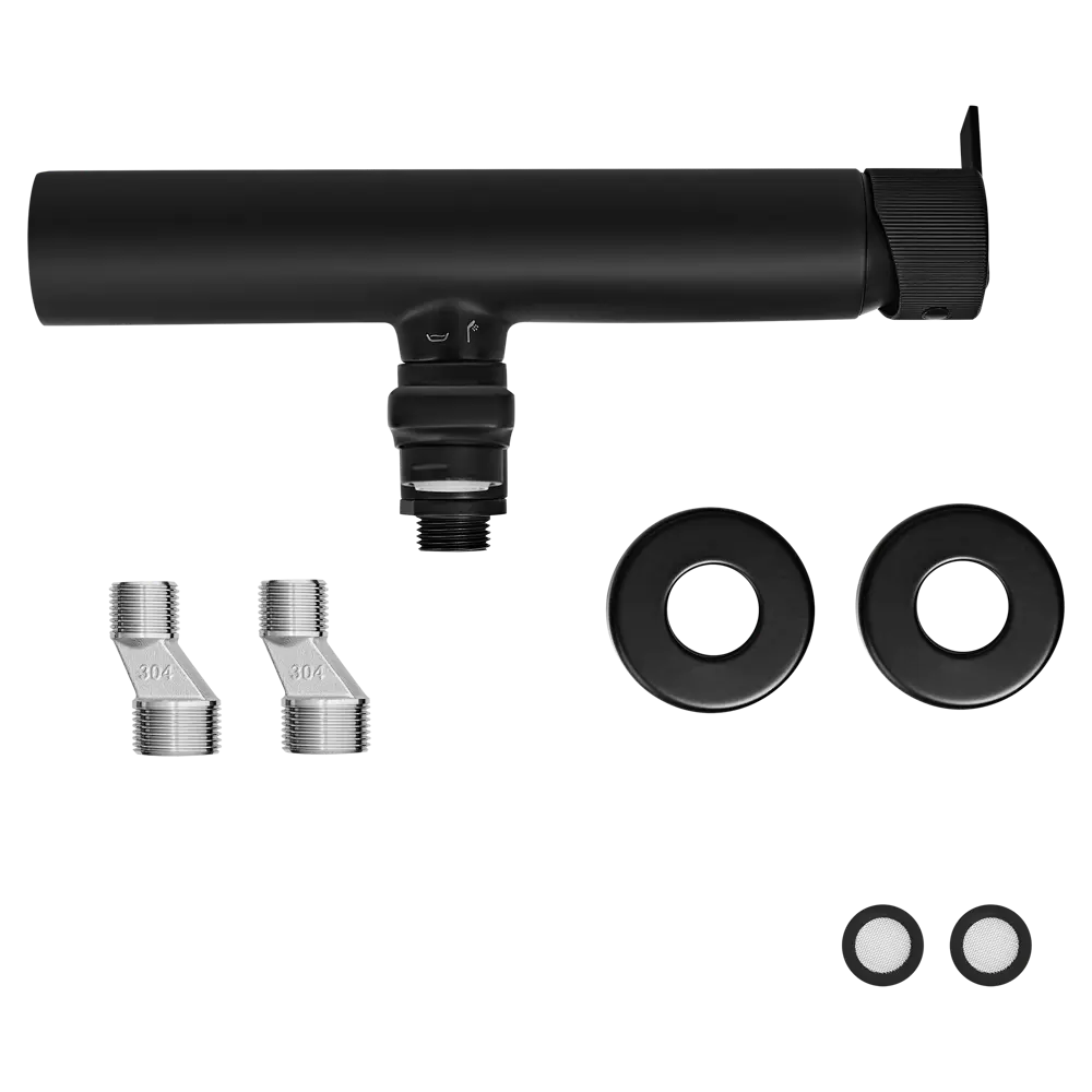 Смеситель для ванны KONSENSA Теано однорычажный цвет черный матовый STLM-2203947 - Вид №6